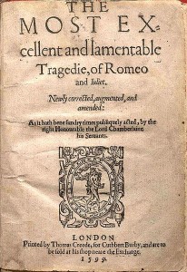 Ttitelpagina van de Second Quarto (1599)