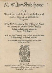 Titelpagina van de First Quarto (1608)